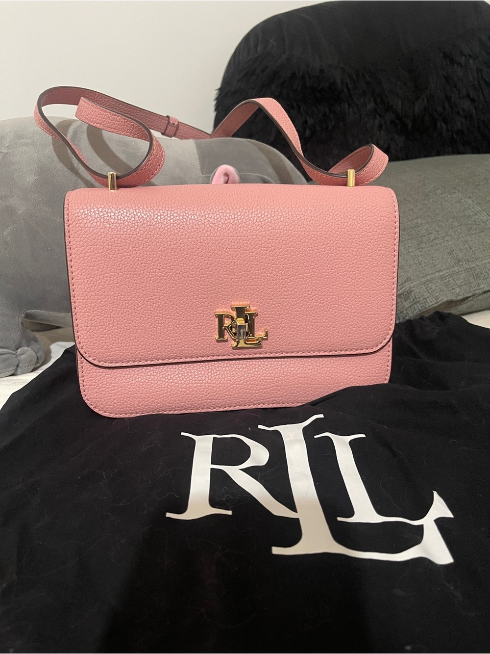 Lauren Ralph Lauren Pebbled Leather Medium Sophee Crossbody Bag